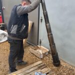 Zużyte tłoczysko siłownika hydraulicznego przed regeneracją